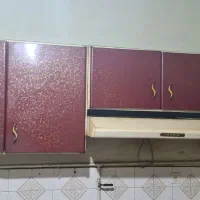 کابینت فلزی بهمراه هود و سینک ظرفشویی