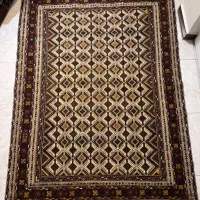 گلیم فرش دستباف نقشه برجسته کرم ریزبافت خیلی خاص