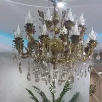 لوستر کاملآ برنج وسالم|لوستر و چراغ آویز|باقرشهر, |دیوار