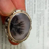 انگشتر شجر قاعن رکاب طلا نقره