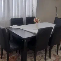 میز نهارخوری شش نفره|میز و صندلی غذاخوری|رزن, |دیوار