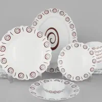 سرویس اوپال سفید طلایی|ظروف سرو و پذیرایی|اراک, |دیوار