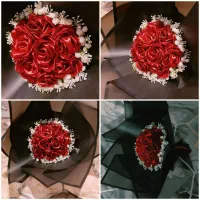 دسته گل روبانی