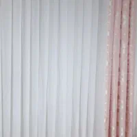 پرده با والان پتینه صورتی شاین