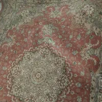 فرش ۹ متری جفت کرم گلبهی ۱۰۰۰ شانه