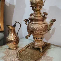 سماور زغالی با لوازم