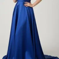 لباس آبی کاربنی مجلسی شیک