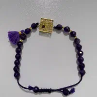 دستبند مکعب طوری با سنگ تراش جواهری و دستبند قلب