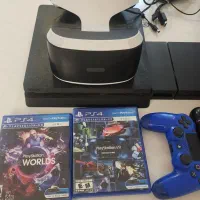 ps4 slime پی اس فور اسلیم همراه با vr پلی‌استیشن|کنسول، بازی ویدئویی و آنلاین|شیراز, هفت تنان|دیوار