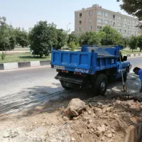 ماسه 06 شسته خاکه آجر مصالح خاک نخاله نیسان کمپرسی