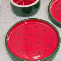 ظروف پذیرایی یلدایی سنگ مصنوعی طرح هندوانه|ظروف سرو و پذیرایی|تهران, هاشمی|دیوار