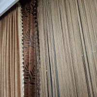 پرده کرم قهوه ای|پرده، رانر، رومیزی|تهران, حکیمیه|دیوار