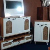 کنسول با آینه و میزتلویزیون و جاکفشی مدل آرش فندقی