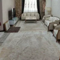 ست کامل فرش و کناره ویکتوریا کرم طلایی