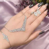 نیم ست نقره زنانه برلیان کد 093 قیمت 9397500 تومان|جواهرات|شیراز, گلستان|دیوار