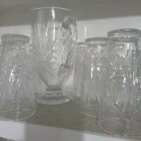 پارچ ولیوان وپرده زبرا