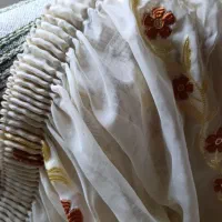 ۲عدد پرده حریر|پرده، رانر، رومیزی|بندر انزلی, میان پشته|دیوار