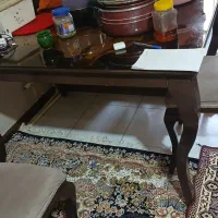 میز ناهار خوری با ۴ عدد صندلی سالم شسته شده تمیز|میز و صندلی غذاخوری|اندیشه, اندیشه فاز ۱|دیوار