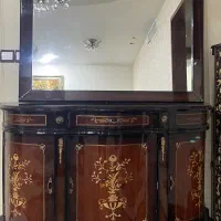 آینه و کنسول معرق برنز کار شده