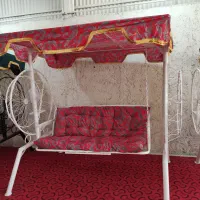 تاب فلزی لوکس تاب حیاطی 3 نفره و 4 نفره تخت خوابشو|صندلی و نیمکت|خمینیشهر, |دیوار