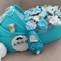 گهواره باکس گلشمع همراه با اسم بچه و مجسمه نوزاد|اسباب و اثاث بچه|کرمانشاه, |دیوار