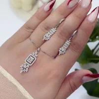 نیم ست نقره قلب فلاور دار گالری رزگلدخرید اقساطی۹۲|بدلیجات|تبریز, |دیوار