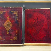 فرش کاشان بیجار ۱۲ متری ۷۰۰شونه رنگ زرشکی