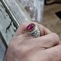 انگشتر نقره یاقوت