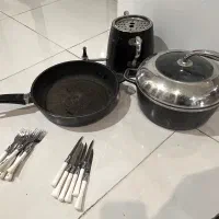 قابلمه و مایتابه چدن و کتری شیردار
