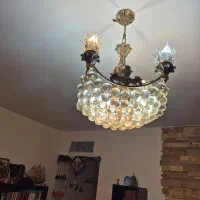 ۲ عدد لوستر برنز ۴ شعله و دو عدد دیوار کوب برنز|لوستر و چراغ آویز|تهران, درب دوم|دیوار