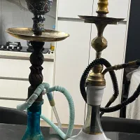 قلیان تنه برنجی و چوبی