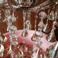 لوستر پایه استیل نگین مروارید