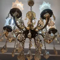 لوستر ۶ شعله اصل  با لاله خارجی