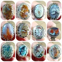 پک ۲۵عددی انگشتر های عقیق شجر