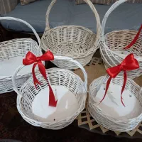 سبد حصیری چوبی ۸ عدد|صنایع دستی و سایر لوازم تزئینی|زنجان, |دیوار