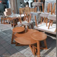 جلومبلی تمام چوب کم جا دایره|مبلمان خانگی و میز عسلی|رشت, استقامت ۱|دیوار