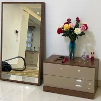 بوفه آینه قدی میز ال ای دی