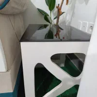 چهار عدد جلو مبلی سالم ، شیشه ای مشکی