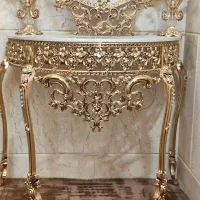 آینه شمعدان همراه با کنسول|بوفه، ویترین، کنسول|شهرضا, |دیوار