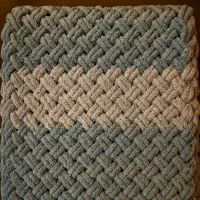 پتوی دست بافت نوزادی با کاموای  ترک