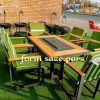 میز و صندلی باغی/صندلی مربع پروفیلی آتشدان