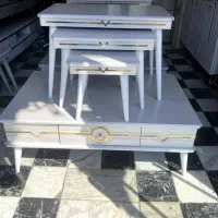 جلومبلی میز کشودار میز عسلی گل میز 4عددی|مبلمان خانگی و میز عسلی|تهران, نعمت‌آباد|دیوار