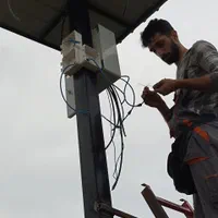 نصب و راه اندازی دوربین اسپیددام ptz ورادیو وایرلس|خدمات پیشه و مهارت|رشت, گلباغ نماز|دیوار