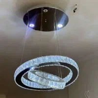 لوستر مدرن کریستالی ال ای دی اس ام دی ریموت کنترل