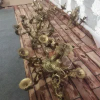 لوستر قدیمی برنجی|لوستر و چراغ آویز|محمدشهر, محمدشهر|دیوار