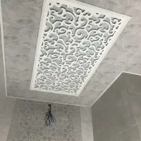 اجرای سقف کاذب pvc کلیک cnc قرنیز پارکت