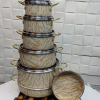 سرویس قابلمه ۱۴پارچه طرح ماربل مارک و برند شارنیک|ظروف پخت‌وپز|مرند, |دیوار