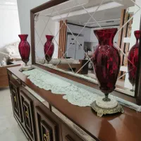 ست بلور چک پایه برنز مناسب جهیزیه|ظروف سرو و پذیرایی|کرج, شهرک نهال و بذر|دیوار