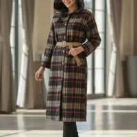 پالتو بلند پشمی کلاهدار