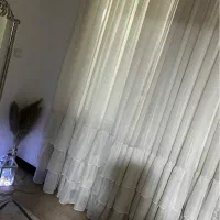 پرده حریر چین دار